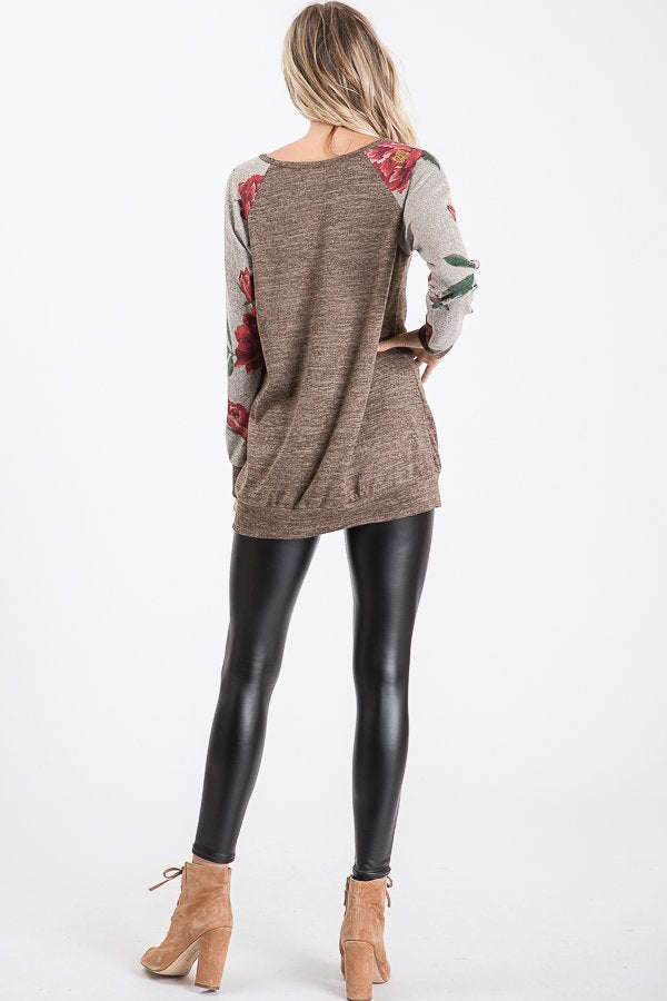 Floral Long Sleeve Top - Shop women apparel, Jewelry, bath & beauty products online - Arwen's Boutique