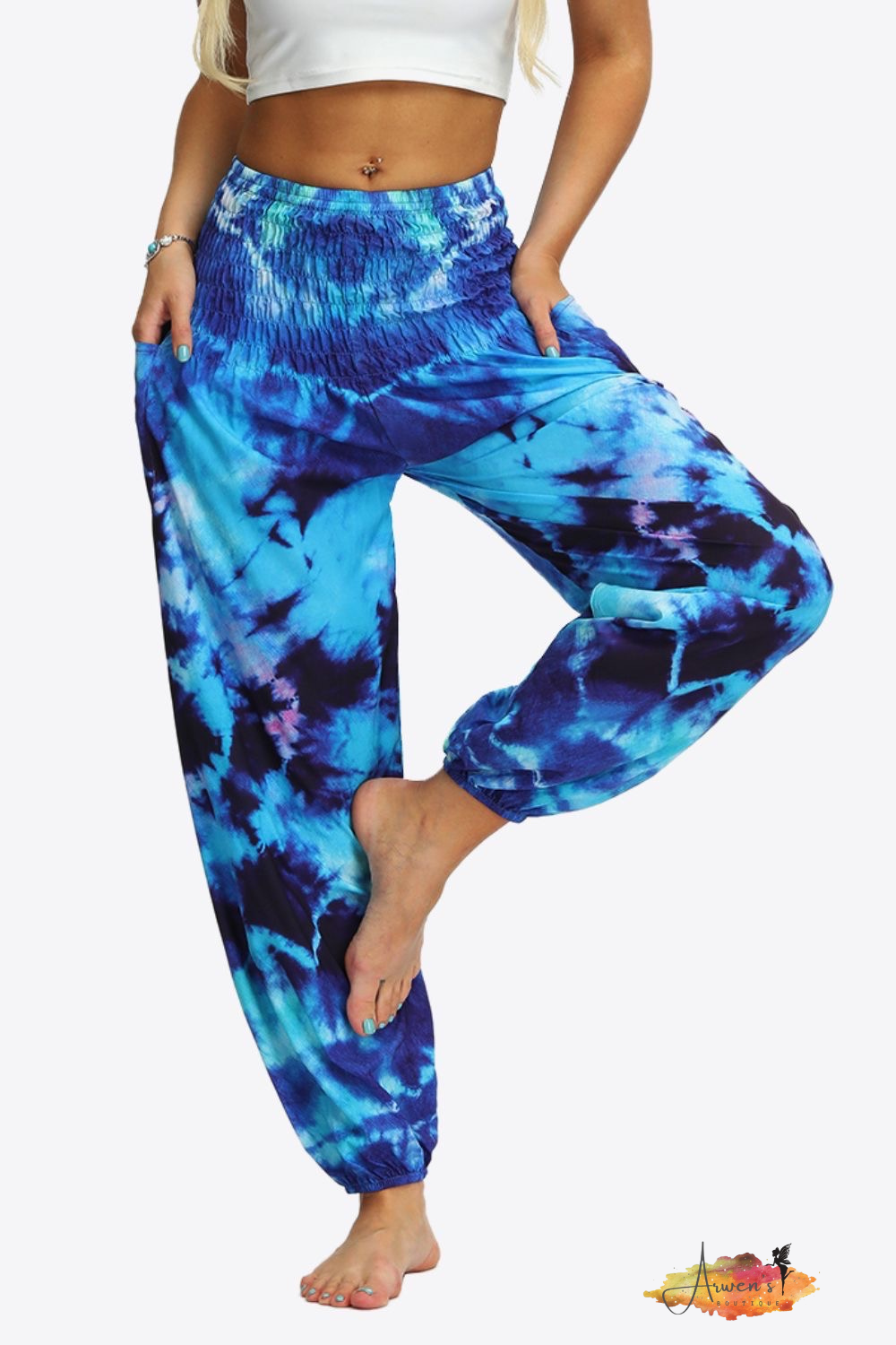 Tie-Dye Smocked Joggers - Shop women apparel, Jewelry, bath & beauty products online - Arwen's Boutique